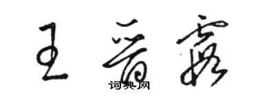 骆恒光王晋霞草书个性签名怎么写
