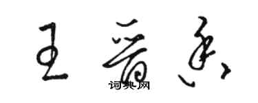 骆恒光王晋香草书个性签名怎么写
