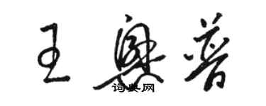 骆恒光王兴普草书个性签名怎么写