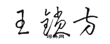 骆恒光王锁方草书个性签名怎么写