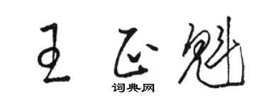 骆恒光王正魁草书个性签名怎么写