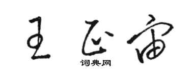 骆恒光王正宙草书个性签名怎么写