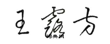 骆恒光王露方草书个性签名怎么写