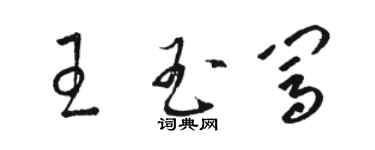 骆恒光王玉闯草书个性签名怎么写