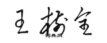骆恒光王树全草书个性签名怎么写