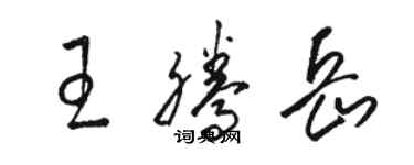 骆恒光王腾岳草书个性签名怎么写