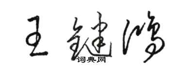 骆恒光王键鸿草书个性签名怎么写