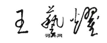 骆恒光王艺耀草书个性签名怎么写