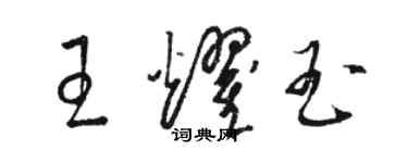 骆恒光王耀玉草书个性签名怎么写