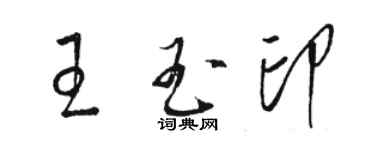 骆恒光王玉印草书个性签名怎么写