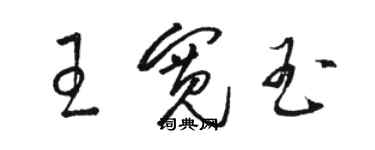 骆恒光王宽玉草书个性签名怎么写