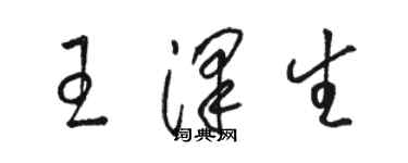 骆恒光王泽生草书个性签名怎么写