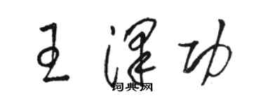 骆恒光王泽功草书个性签名怎么写