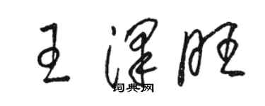 骆恒光王泽旺草书个性签名怎么写