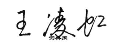 骆恒光王凌虹草书个性签名怎么写