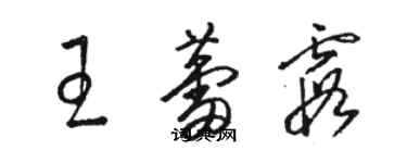 骆恒光王蕾霞草书个性签名怎么写