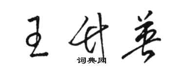 骆恒光王竹英草书个性签名怎么写