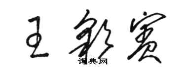 骆恒光王彩宾草书个性签名怎么写