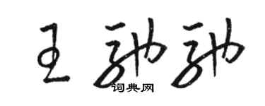 骆恒光王驰驰草书个性签名怎么写