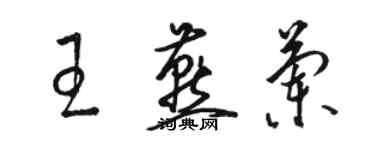 骆恒光王燕兰草书个性签名怎么写