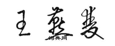 骆恒光王燕双草书个性签名怎么写