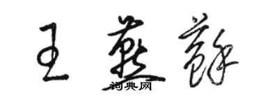 骆恒光王燕苏草书个性签名怎么写