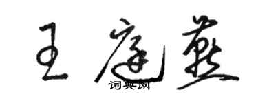 骆恒光王庭燕草书个性签名怎么写