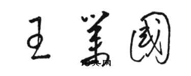 骆恒光王业国草书个性签名怎么写