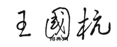 骆恒光王国杭草书个性签名怎么写