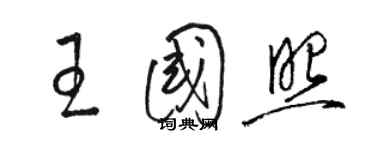骆恒光王国照草书个性签名怎么写