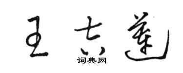 骆恒光王吉莲草书个性签名怎么写