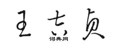 骆恒光王吉贞草书个性签名怎么写