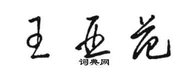 骆恒光王亚范草书个性签名怎么写