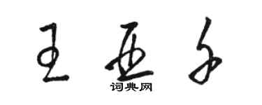骆恒光王亚千草书个性签名怎么写