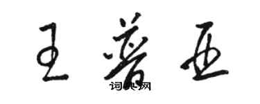 骆恒光王普亚草书个性签名怎么写