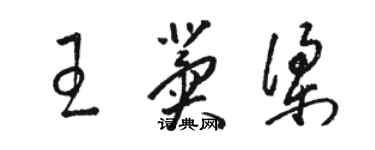 骆恒光王冀梁草书个性签名怎么写