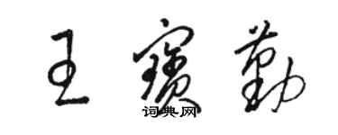 骆恒光王宝勤草书个性签名怎么写