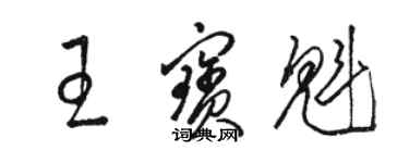 骆恒光王宝魁草书个性签名怎么写