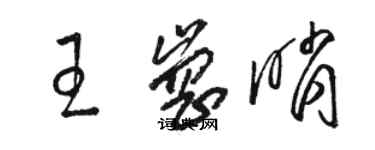 骆恒光王岗哨草书个性签名怎么写