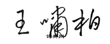 骆恒光王啸柏草书个性签名怎么写