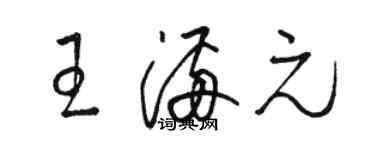 骆恒光王满元草书个性签名怎么写