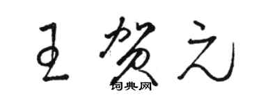 骆恒光王贺元草书个性签名怎么写