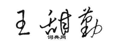 骆恒光王甜勤草书个性签名怎么写