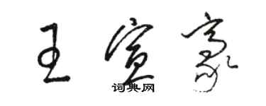 骆恒光王宣豪草书个性签名怎么写