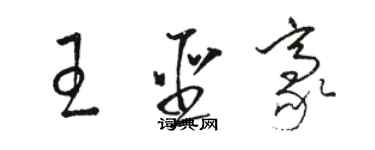 骆恒光王圣豪草书个性签名怎么写