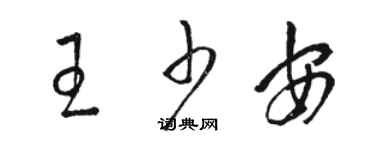 骆恒光王少安草书个性签名怎么写