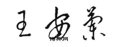 骆恒光王安兰草书个性签名怎么写