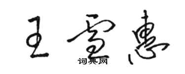 骆恒光王雪惠草书个性签名怎么写