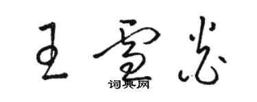 骆恒光王雪炎草书个性签名怎么写
