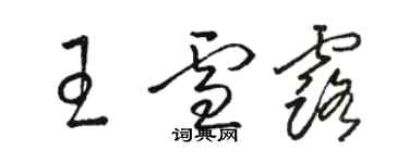 骆恒光王雪露草书个性签名怎么写